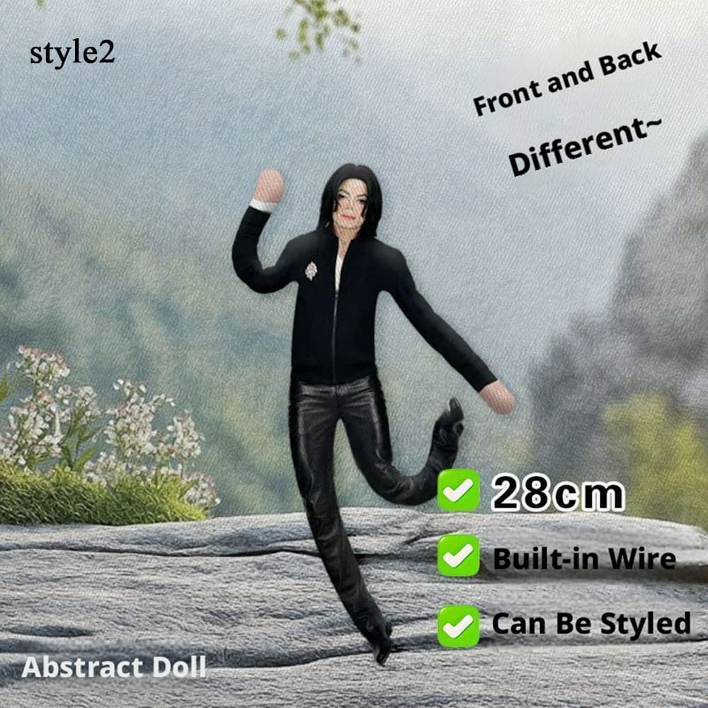 28 Cm Michael Jackson Boneca PP Articulado Figura Abstrata Divertido Presente Colecionável