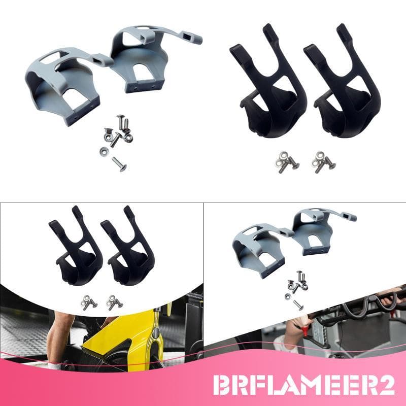 [Brflameer2] Clipes De Dedo Do Pé Para Bicicleta Ergométrica Adaptadores De Pedal Meio De Montanha Bicicletas Internas