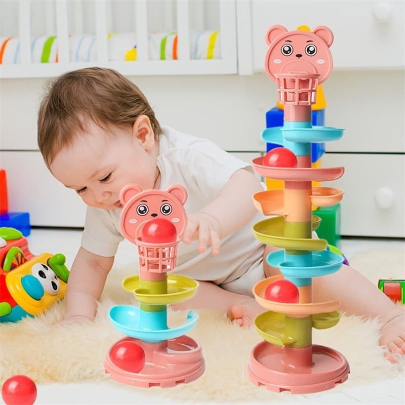 Brinquedo Educativo 0-3 Ano Bebe Brinquedo de Menino Menina Tobogã com Voltas
