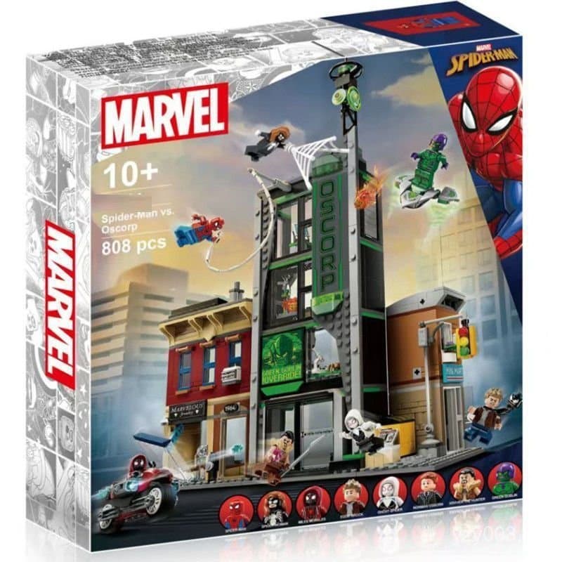 808 peças compatíveis com Lego, modelo de blocos de montar de super-herói aranha, grupo austríaco, para meninos.