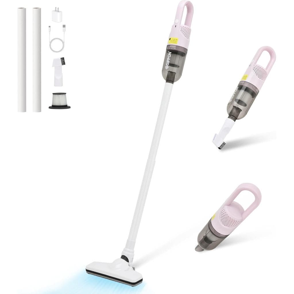 Aspirador de pó portátil SIPPON 6 em 1 com motor potente de 100W, mini aspirador de pó portátil para uso doméstico em pi