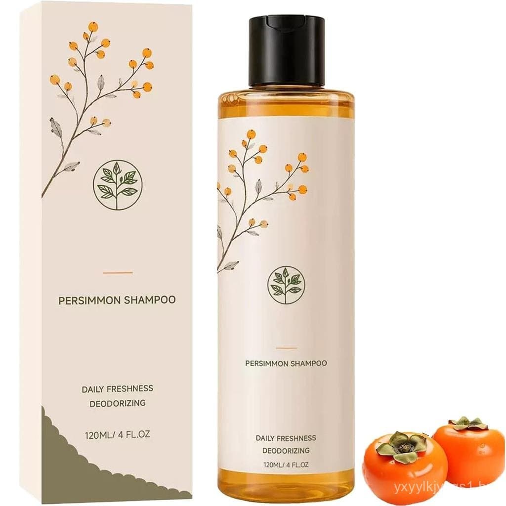Shampoo de Caqui para Controle de Odor, Shampoo Desodorizante para Eliminar Odor, Fragrância Fresca, Hidratante e Desodo