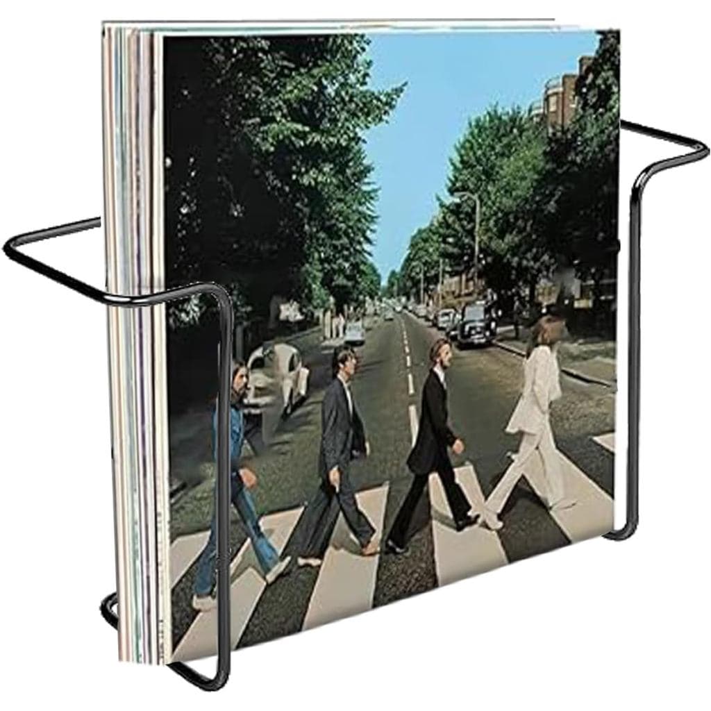2 Peças de Suporte de Parede para Vinil, Prateleira de Metal para Discos de Vinil, Suporte Flutuante para LPs em Preto F
