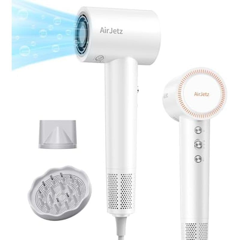Secador De Cabelo , Iônico De Alta Velocidade De 160.000 RPM Para Secagem Rápida , Leve Profissional Com Difusor , Bico 