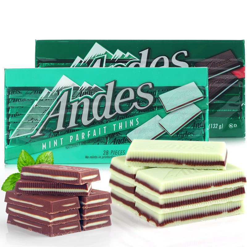 Estados Unidos Importado Andes Menta Chocolate Andes Única Camada Dupla Menta Crocante Grãos Sanduíche Caixa Presente pa