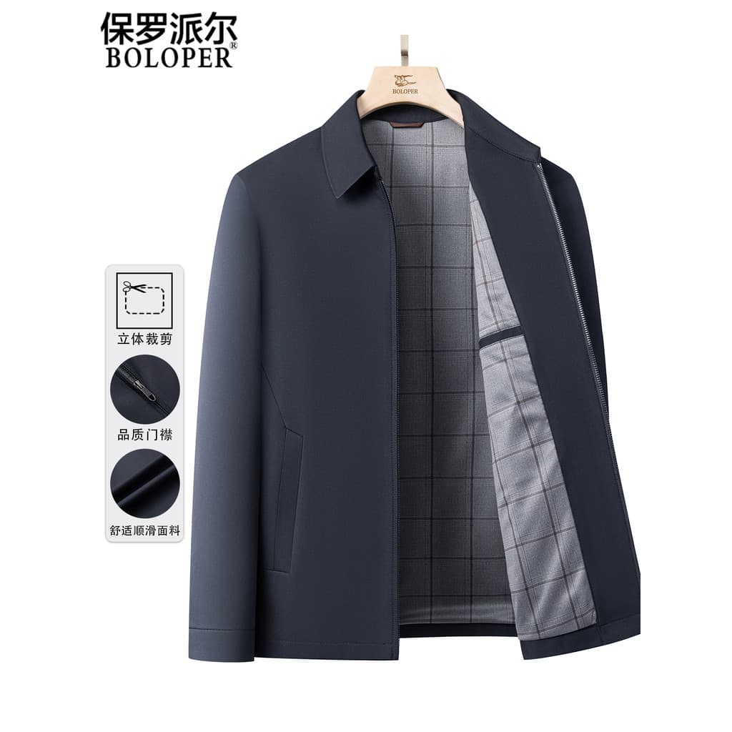 Paul jaqueta masculina estilo fino primavera novo estilo negócios casual administração jaqueta masculina de meia-idade c