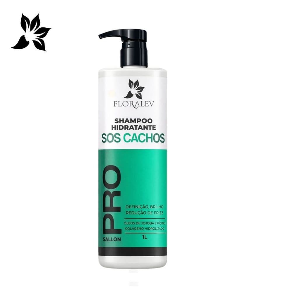 SHAMPOO 1L HIDRATANTE SOS CACHOS PRO FLORALEV PROFISSIONAL