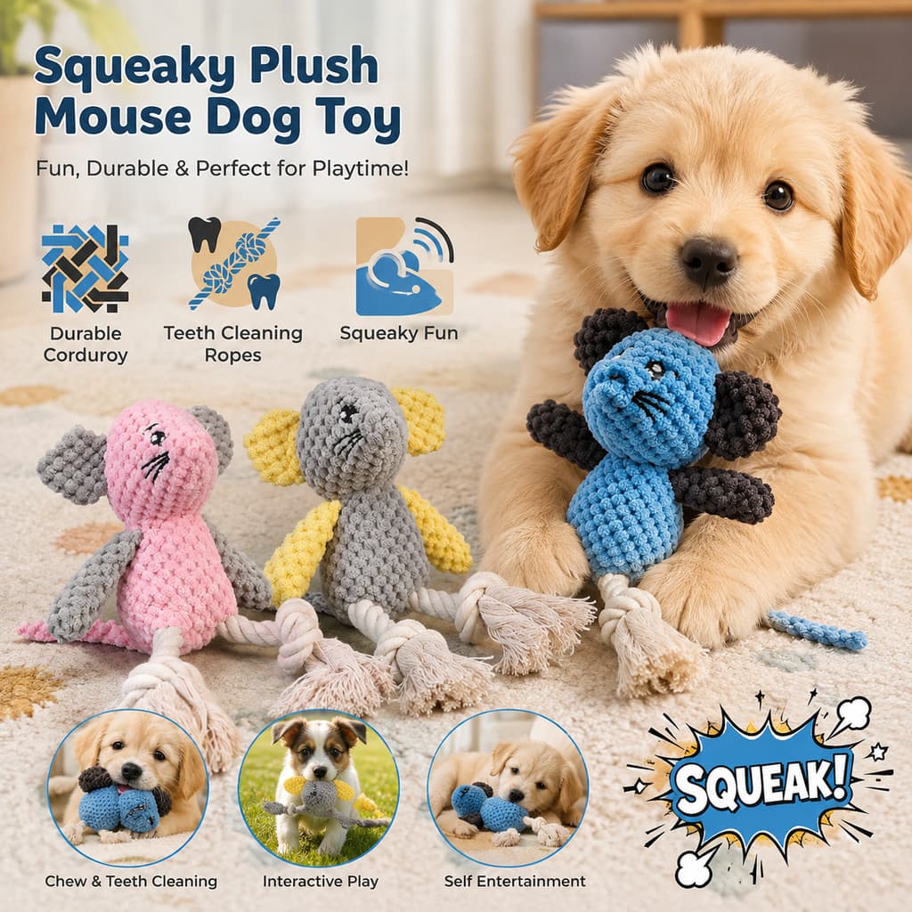 Brinquedo Fofinho Para Cachorro E Rato Com Corda De Cânhamo-Recreação Resistente Auto-Entretenimento De Cães , Supriment