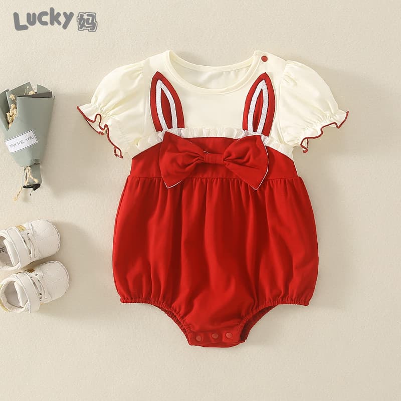 Bebê bebê roupas de verão bebê menina roupas de uma peça estilo fino mês inteiro cem dias de idade vestido de um ano pri