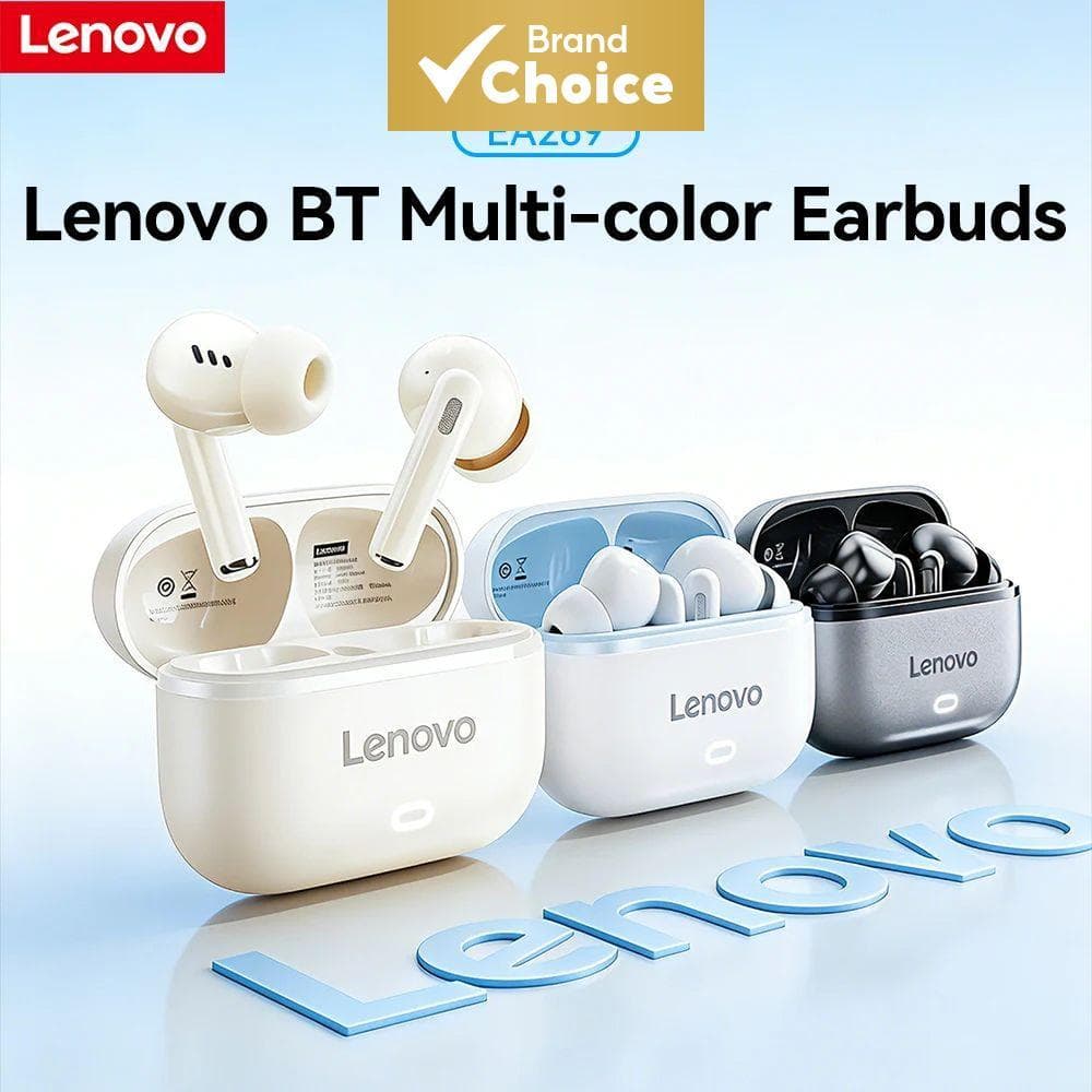 Fones de ouvido Lenovo EA269 TWS Fones de ouvido sem fio Bluetooth 5.4 Graves profundos Fones de ouvido estéreo 24H de