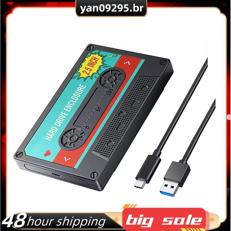 USB C SATA III 2.5 " Polegada Gabinete De Disco Rígido SSD HDD Caixa De Armazenamento Externa À Prova De Choque Para PC 