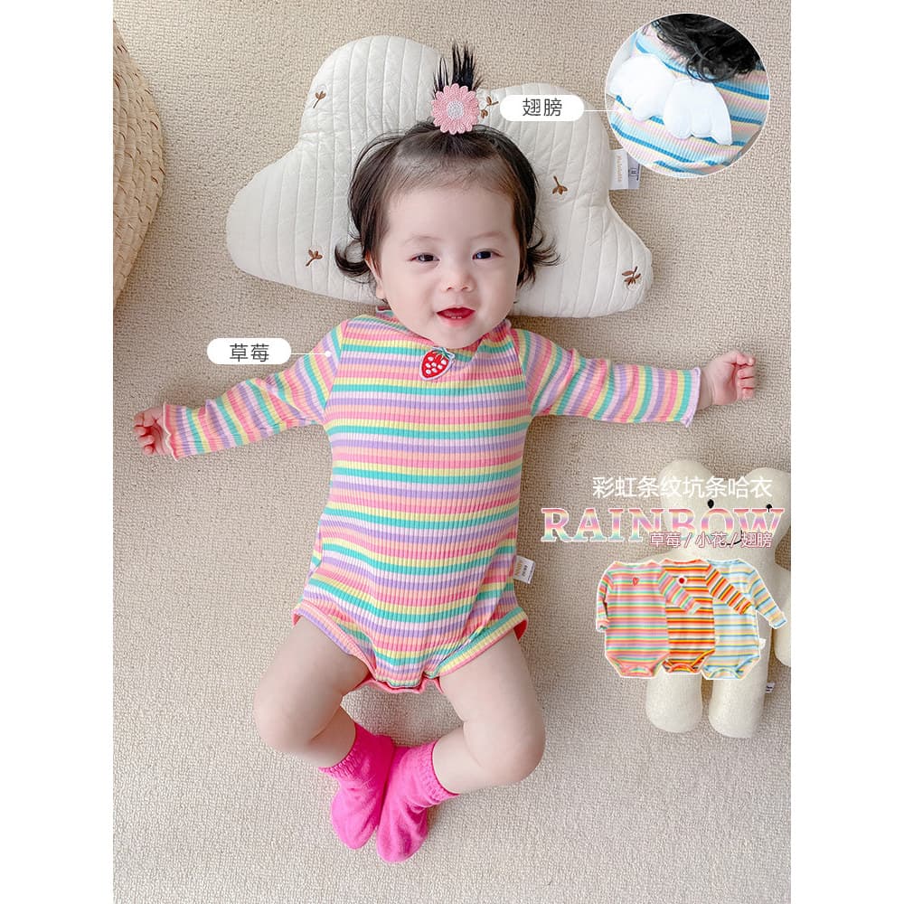 Versão coreana roupas infantis bebê menina estilo ocidental primavera outono roupas macacão bebê de manga comprida bebê 