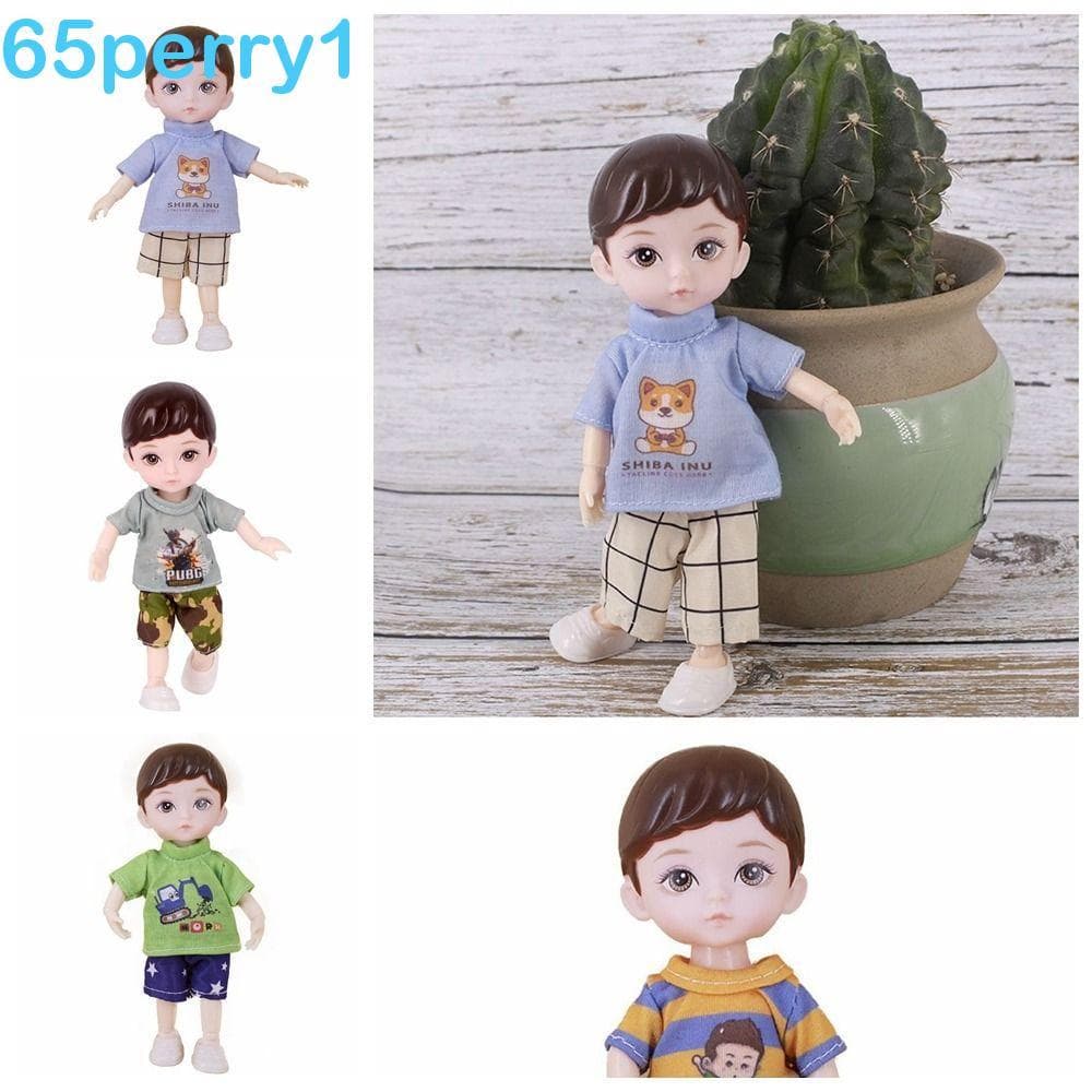 Boneca PERRY1 BJD Com Roupas , Olhos Simulados 3D 13 Bonecas Articuladas De 16 Cm , Articulação Móvel