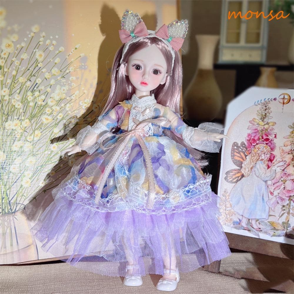 Brinquedo De Boneca BJD De 30cm , Vestir DIY De Olhos Azuis Estrelados Móveis , Bonecas Articuladas