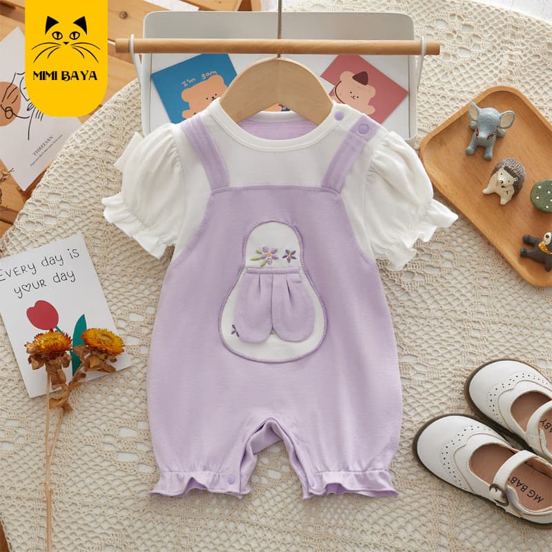 Bebê roupas de bebê roupas de verão bebê recém-nascido menina macacão mês cheio cem dias estilo fino Outing macacão de m