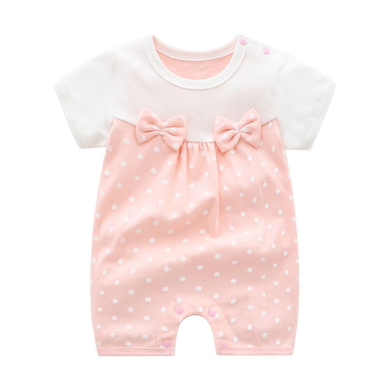 Roupas de bebê menina estilo fino algodão puro bebê menina 3-6-9 meses roupas de princesa rosa verão manga curta bonito 