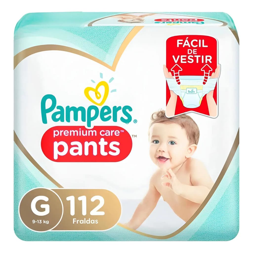 Pacotão Fralda Pampers Premium Care Pants  G 112 Un