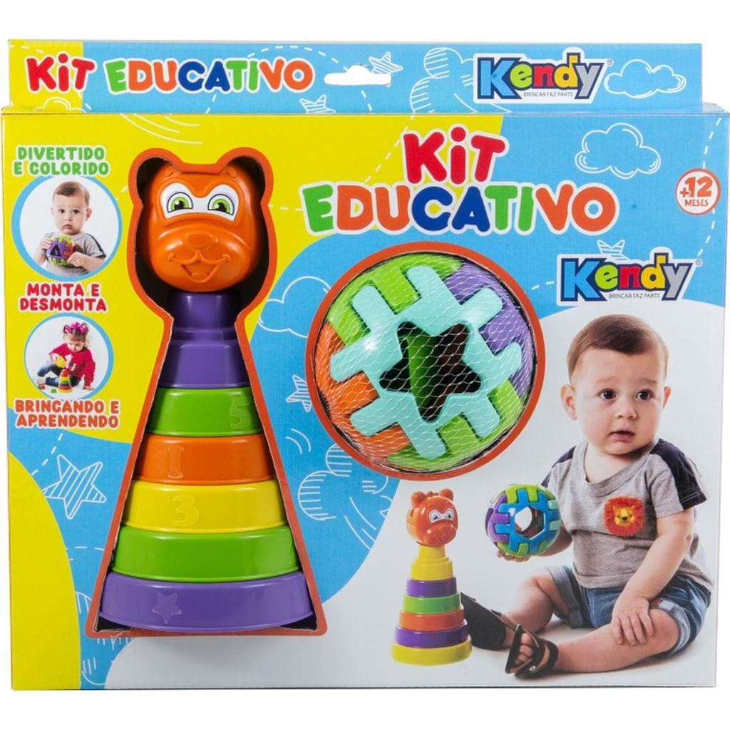 Brinquedo Educativo Kit Educativo com 08 peças - Kendy Brinquedos