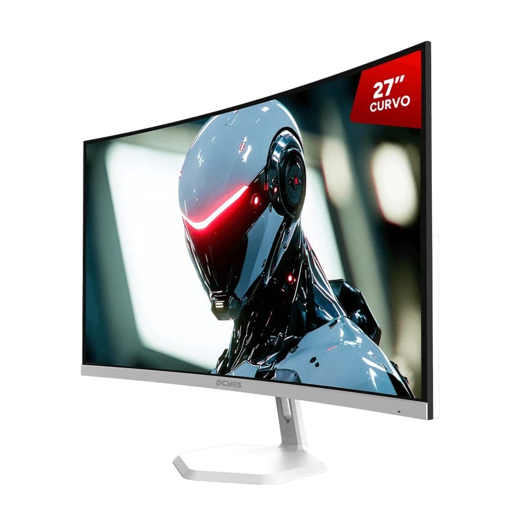 Monitor 27" 100Hz Curvo Gamer Escritório Office FHd 5Ms HDMI + VGA Pcyes Branco