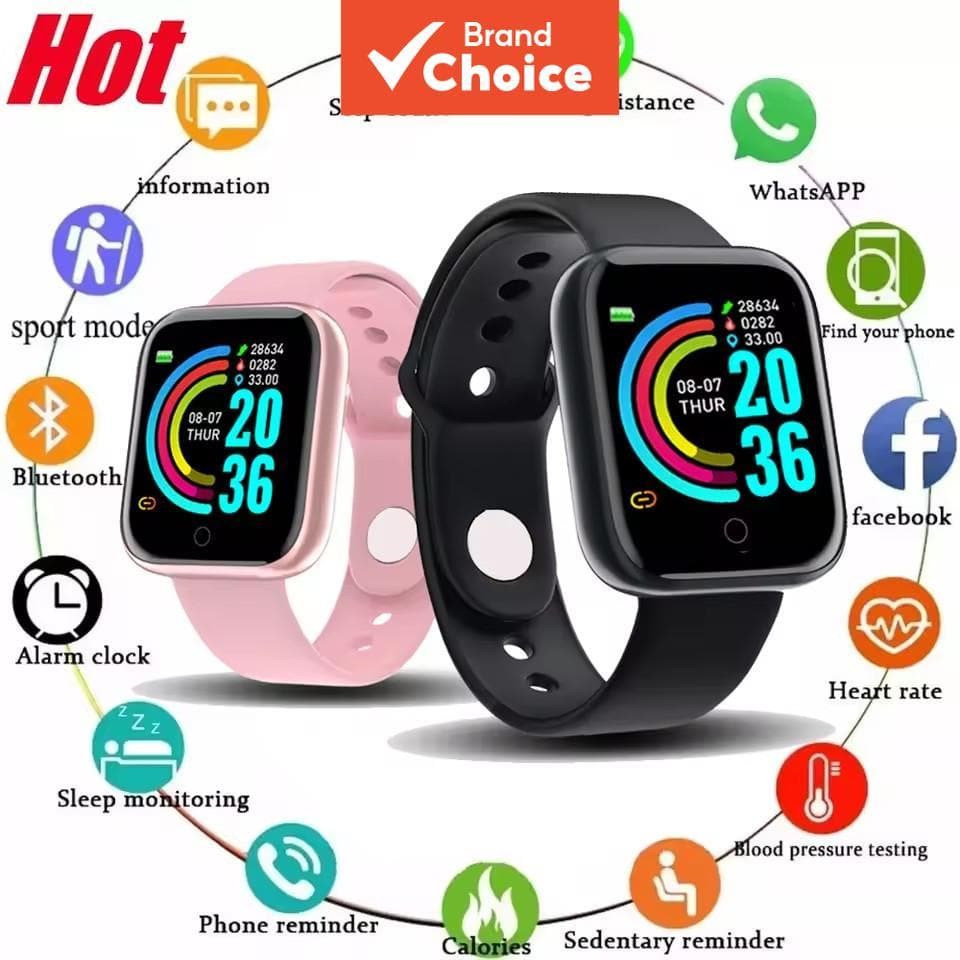 Relógio Inteligente Feminino, Pulseira Masculina à Prova D'Água, Smartwatch Eletrônico, Relógio de Pulso Infantil,