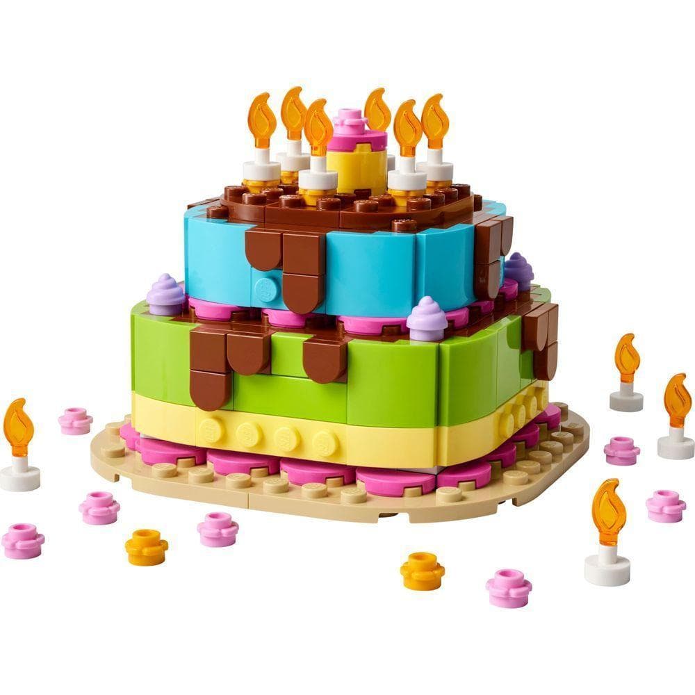Blocos de Montar Bolo de Festa de Aniversário 219 Peças Rosa Lego