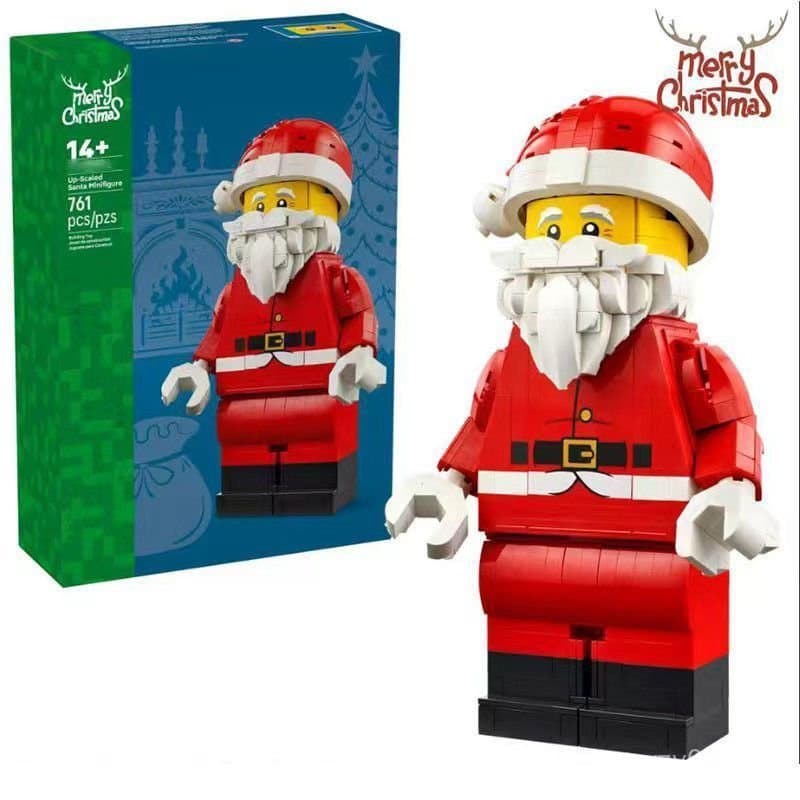 Brinquedos de blocos de montar compatíveis com Lego, presentes de Natal do Papai Noel, blocos de montar para meninos e m