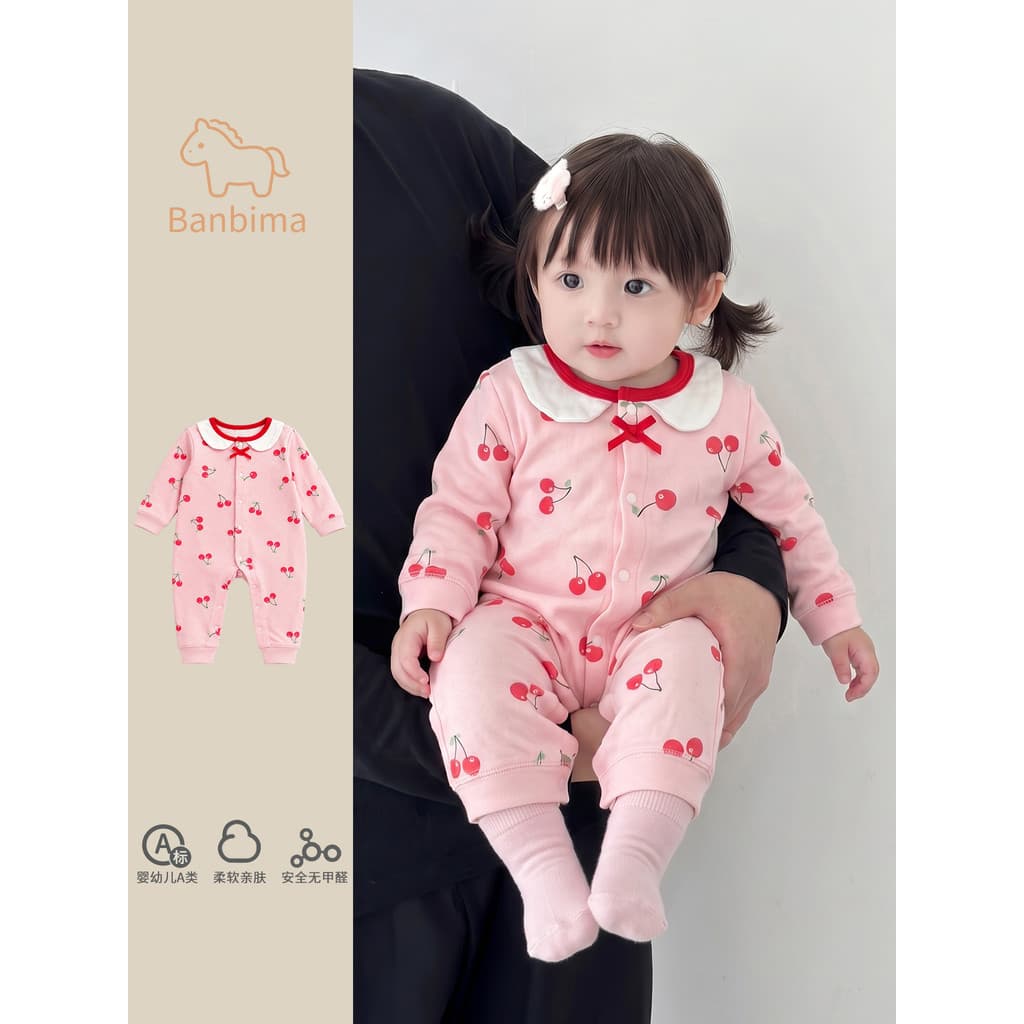 Filhote macio e fofo | Pequena lua idade bebê menina roupas macacão bebê menina outono exterior usar doce puro algodão O