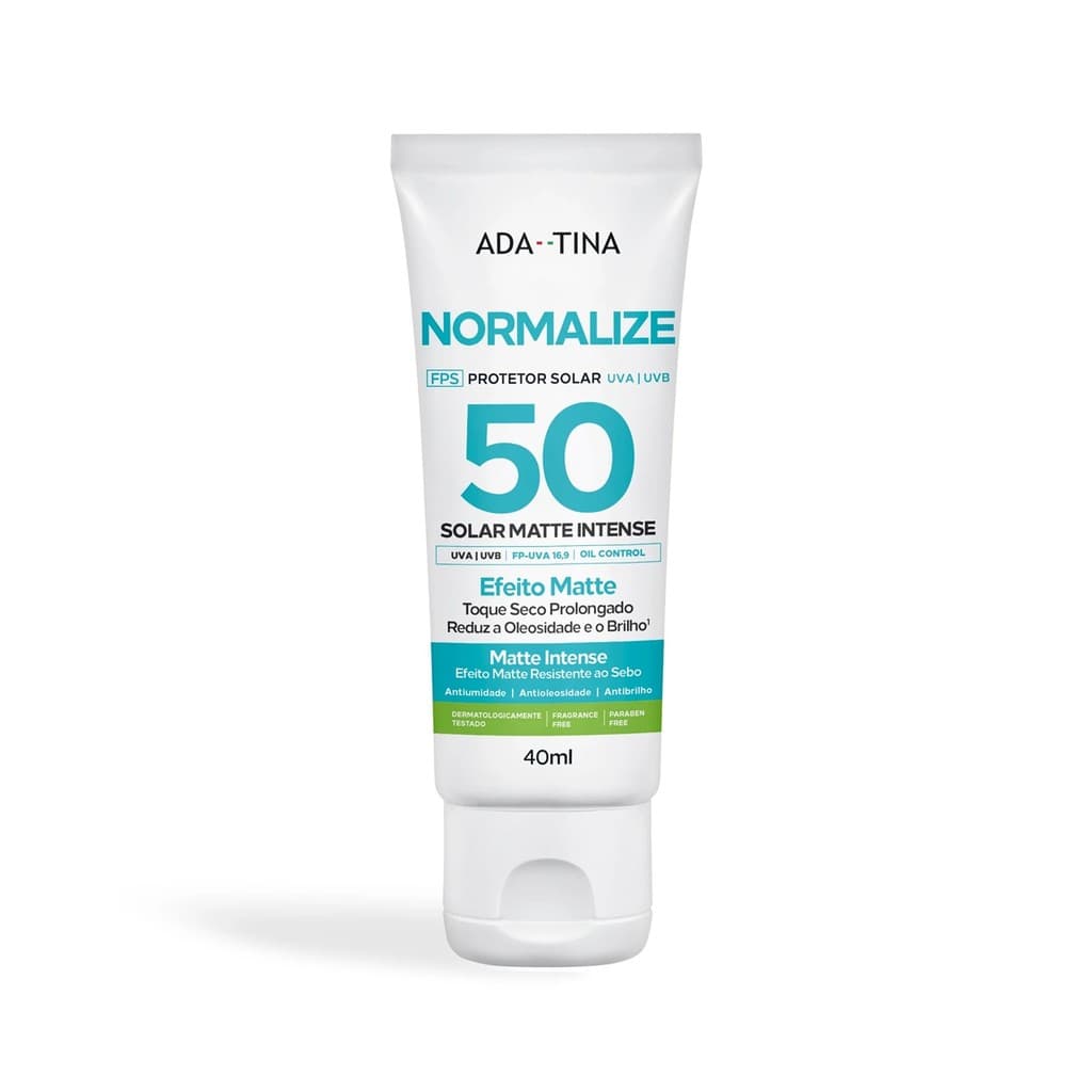 Protetor Solar Facial FPS50 40g –Normalize Solar Matte Intense –ADA TINA
