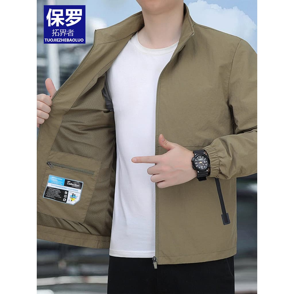 Paul jaqueta ao ar livre masculina novo estilo primavera outono jaqueta Casual masculina jaqueta esportiva gola roupas m