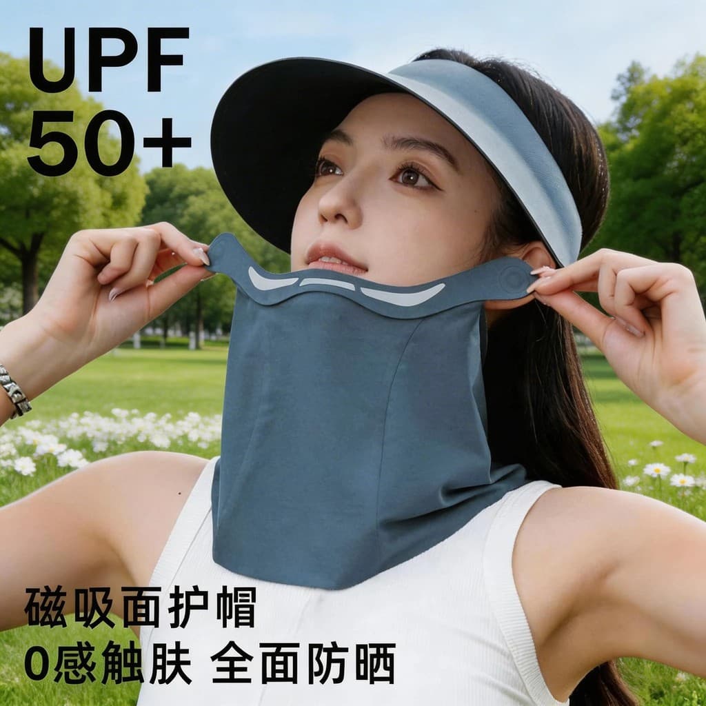 Marca mesmo estilo protetor solar boné de proteção facial protetor solar máscara facial magnética Anti-ultravioleta dest