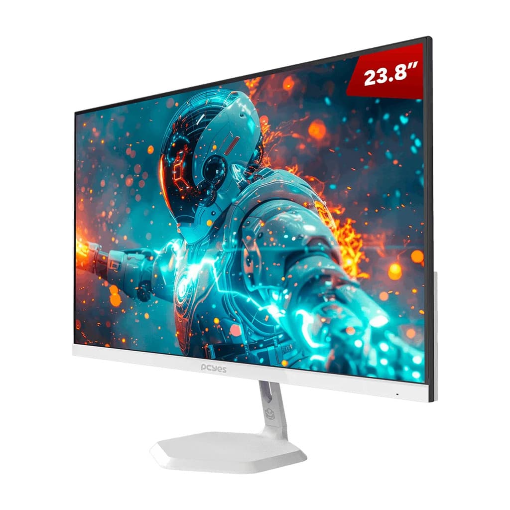 Monitor Gamer PCYES O-Creed O23F 23.8" Flat Fhd IPS 180HZ 1MS Hdmi/Dp Freesync White Ghost PMGO23F180WG - PCYES