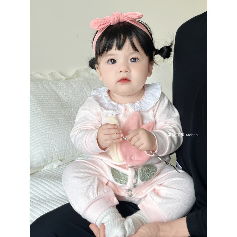 Bebê outono roupas de bebê Super fofo macacão de uma peça bebê menina roupas de outono acima do mês cem dias estilo ocid