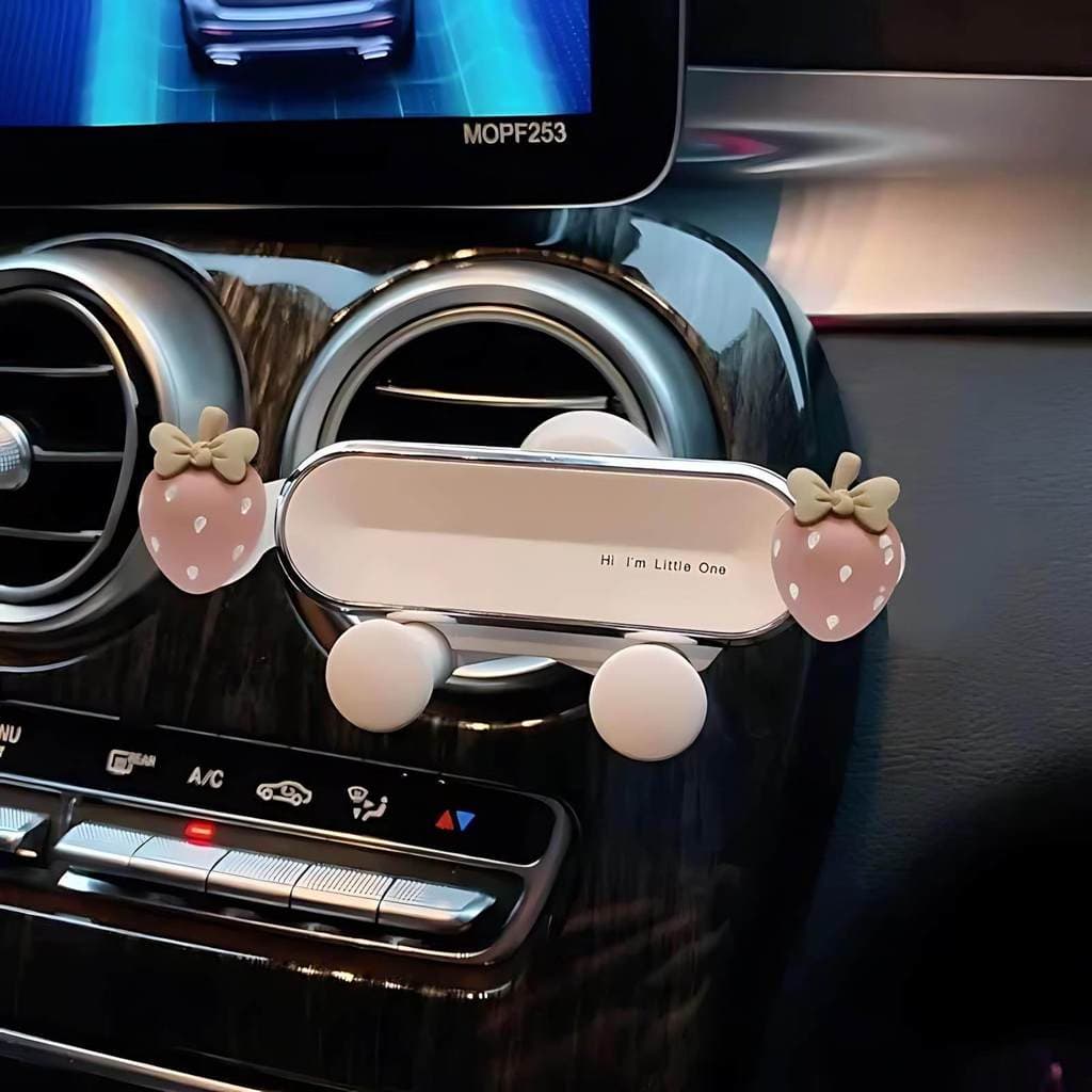 Novo estilo suporte do telefone do carro menina estilo bonito ar condicionado saída de ar navegação quadro suporte fixo2