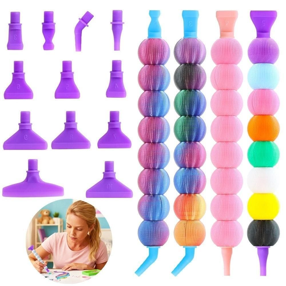 Kit De Caneta De Pintura Diamante 5D , Cabeças Substituição , Canetas De Broca De Ponto De Bordado , Formato De Ha