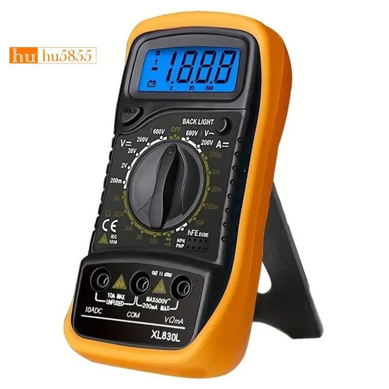XL830L Multímetro Digital Portátil LCD Backlight Amperímetro Voltímetro Ohm Testador De Tensão Medidor Multimetro B