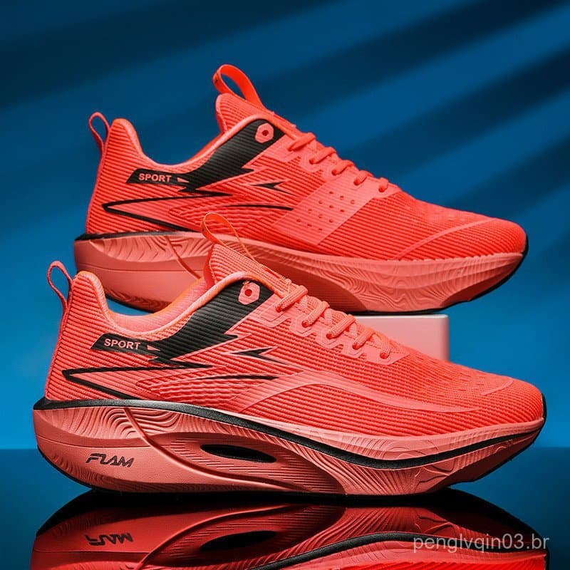 Tênis esportivos com degradê de cores, tênis de corrida leves e com amortecimento para homens e mulheres, malha respiráv