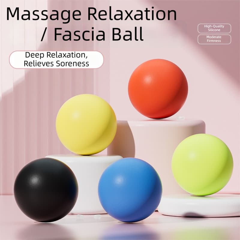 Bola de fáscia de Silicone alívio muscular ombro pescoço sólido Fitness moldar massageador de ioga