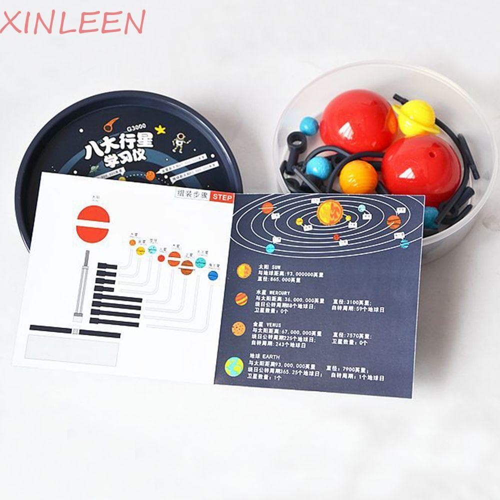 XINLEEN Brinquedos Bola Suporte Planetário Montagem Astronomia Brinquedo Educativo Crianças Conjunto De Plástico 9 Plane