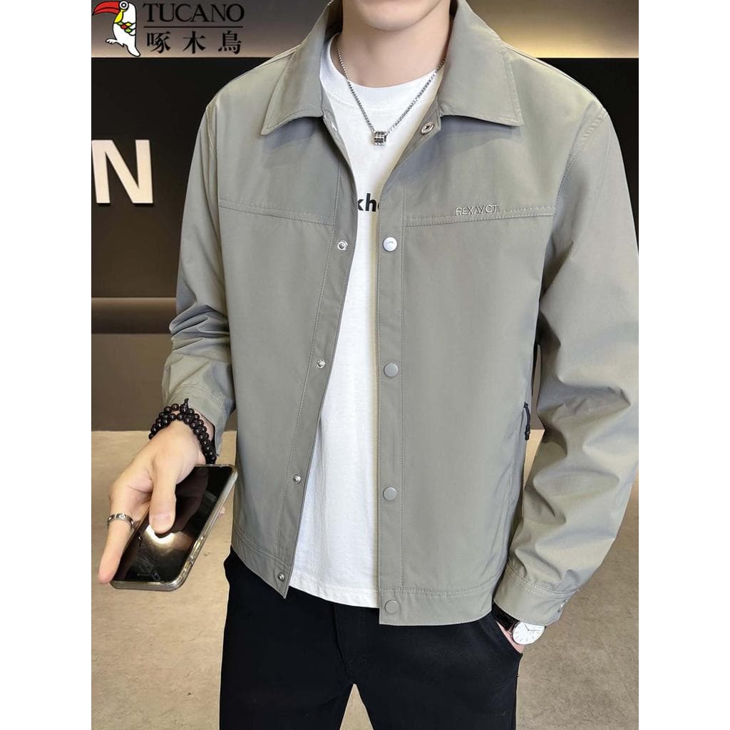 Woodpecker masculino leve High-End lapela jaqueta primavera outono administrativo negócios Casual jaqueta masculina Comm