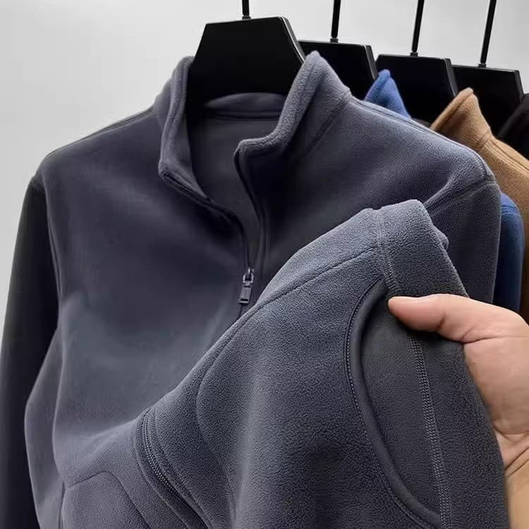 Jaqueta de lã masculina lã Cardigan moletom masculino inverno velo quente Casual gola jaqueta masculina esportes