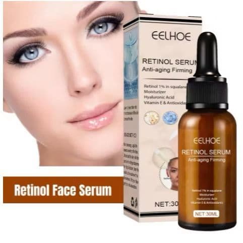 Sérum de Retinol EELHOE Anti-Idade e Firmador - 1% Retinol, Ácido Hialurônico e Vitamina E!