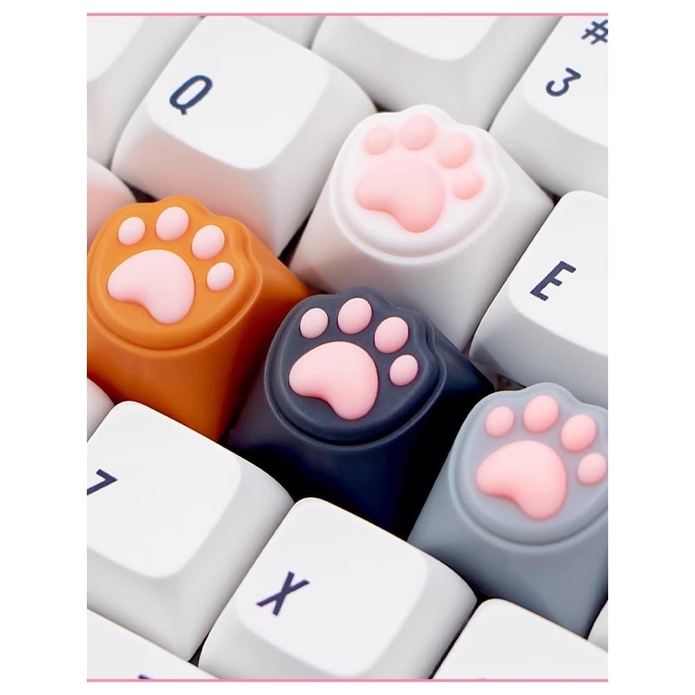 Gato garra keycap plástico pbt Silicone gato garra keycap teclado mecânico tridimensional único bonito teclado keycap am