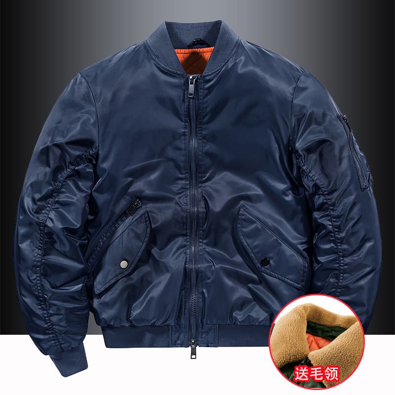 Jaqueta de voo Jaqueta acolchoada de algodão masculina Plus algodão espessada jaqueta de inverno quente à prova de vento