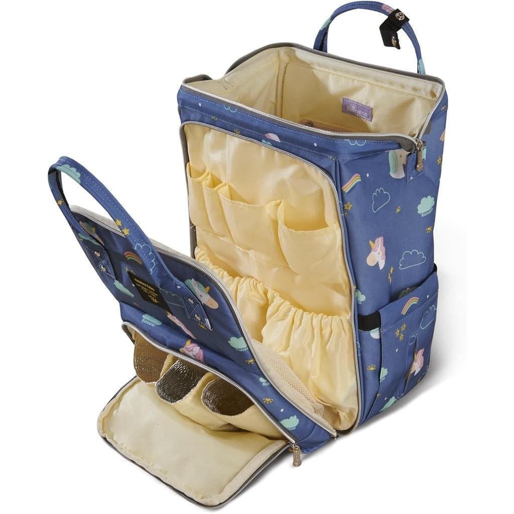     Mochila de viagem de grande capacidade SUNVENO Pampers, equipada com um trocador portátil de fraldas, adequada para 