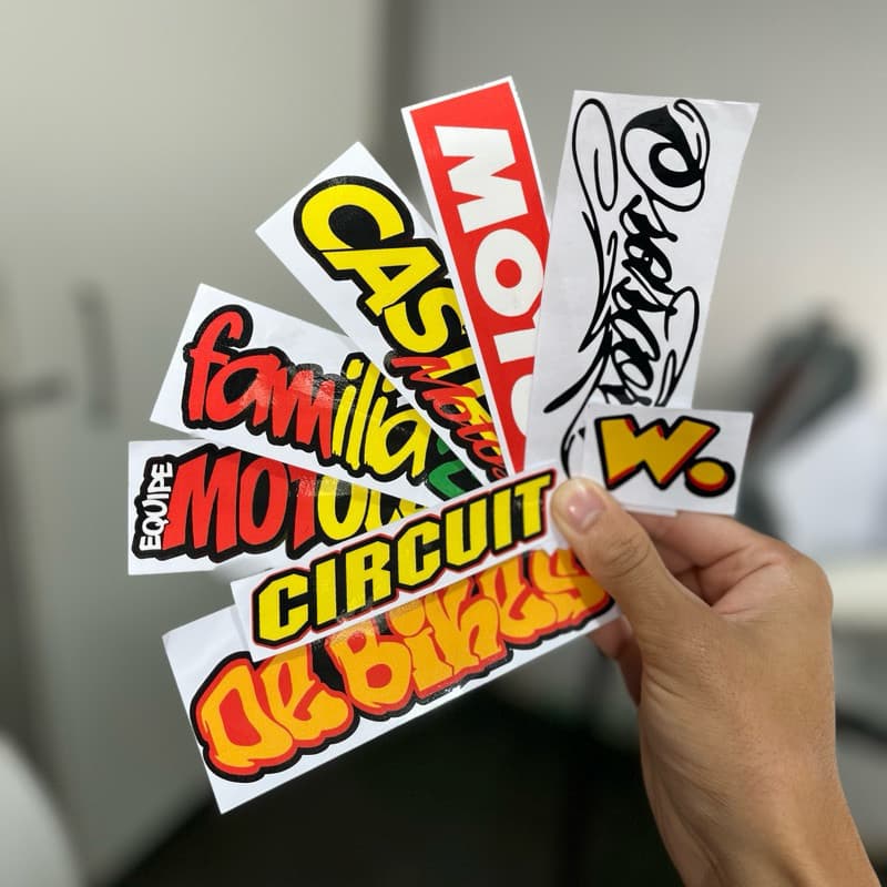 KIT 8 ADESIVOS GRAU ORIGINAL RECORTADO LAMINADO ALTO BRILHO FAMILIA 244 MOTOCANDO DÉ BIKES CASTELO MOTOS MOTUL OSASCORTE