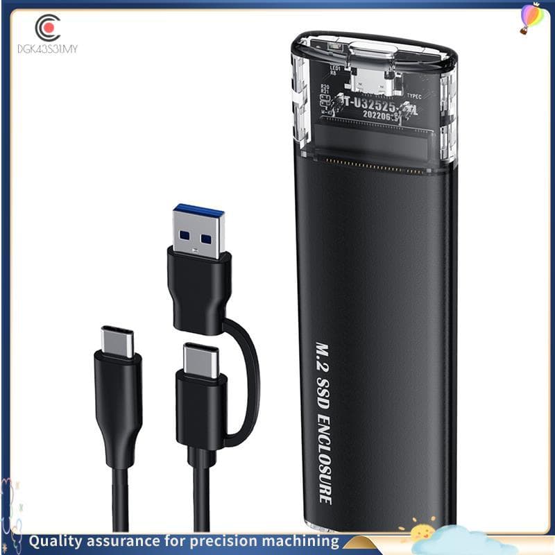 [hukou33] M . 2 2280 2260 2242 SSD NVME PCIe NGFF SATA Protocolo Duplo USB Type C PCI-E M2 Caixa De Disco Rígido Externo