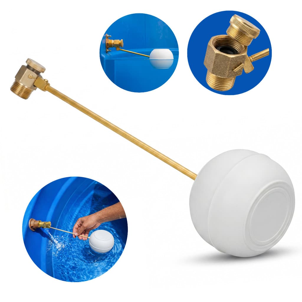 Torneira De Boia Para Caixa D'água 3/4 Metal Reforçada Alta Vazão Haste Anticorrosiva Resistente