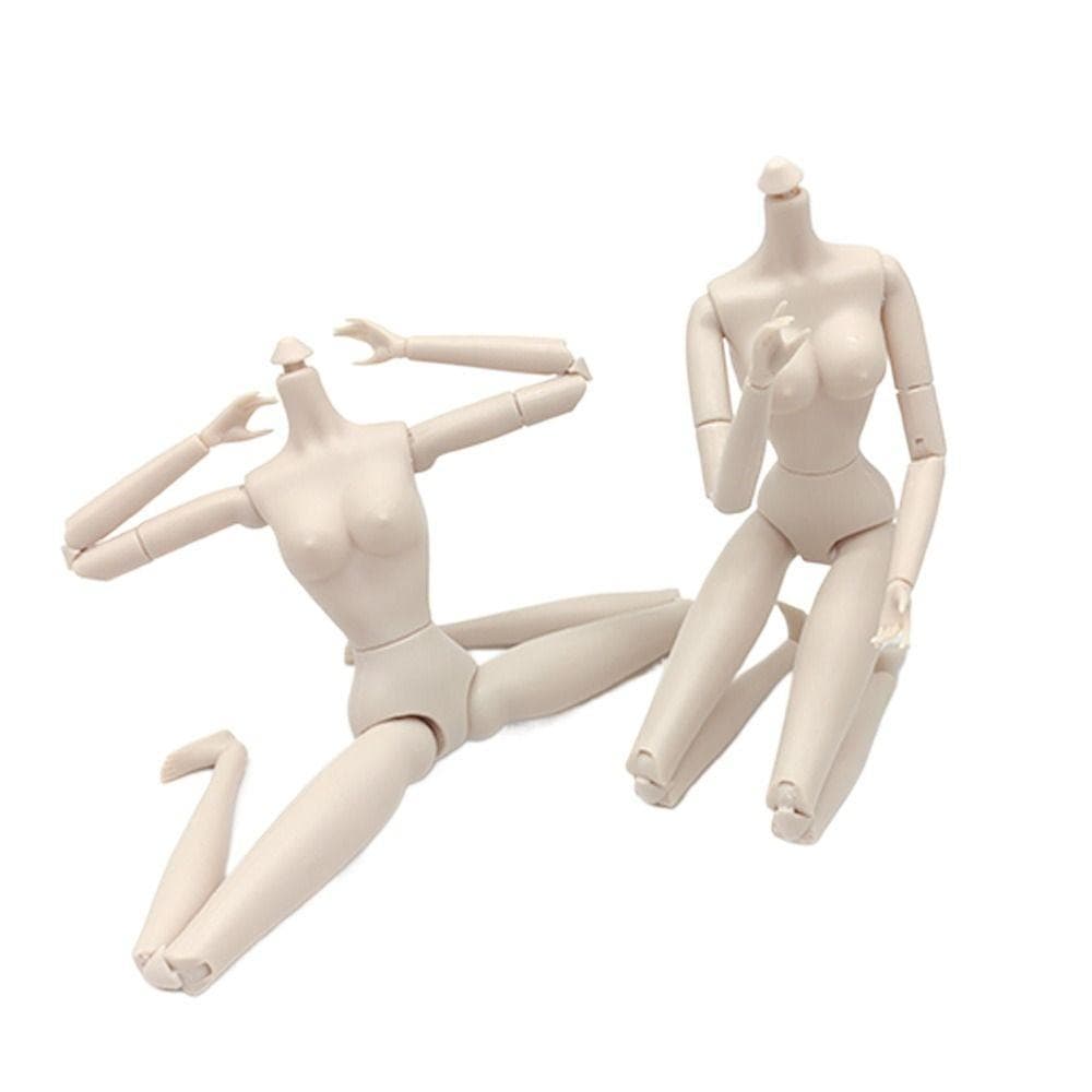 Bonecas BJD Nuas Articuladas KERVOYN , Boneca Sólida Móvel Pele Branca Brinquedos De Nua Super Modelo De Substituição