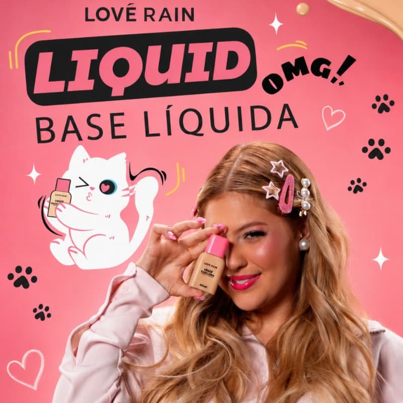 Base Líquida Matte Alta Performance OMG! - Lové Rain Cosméticos