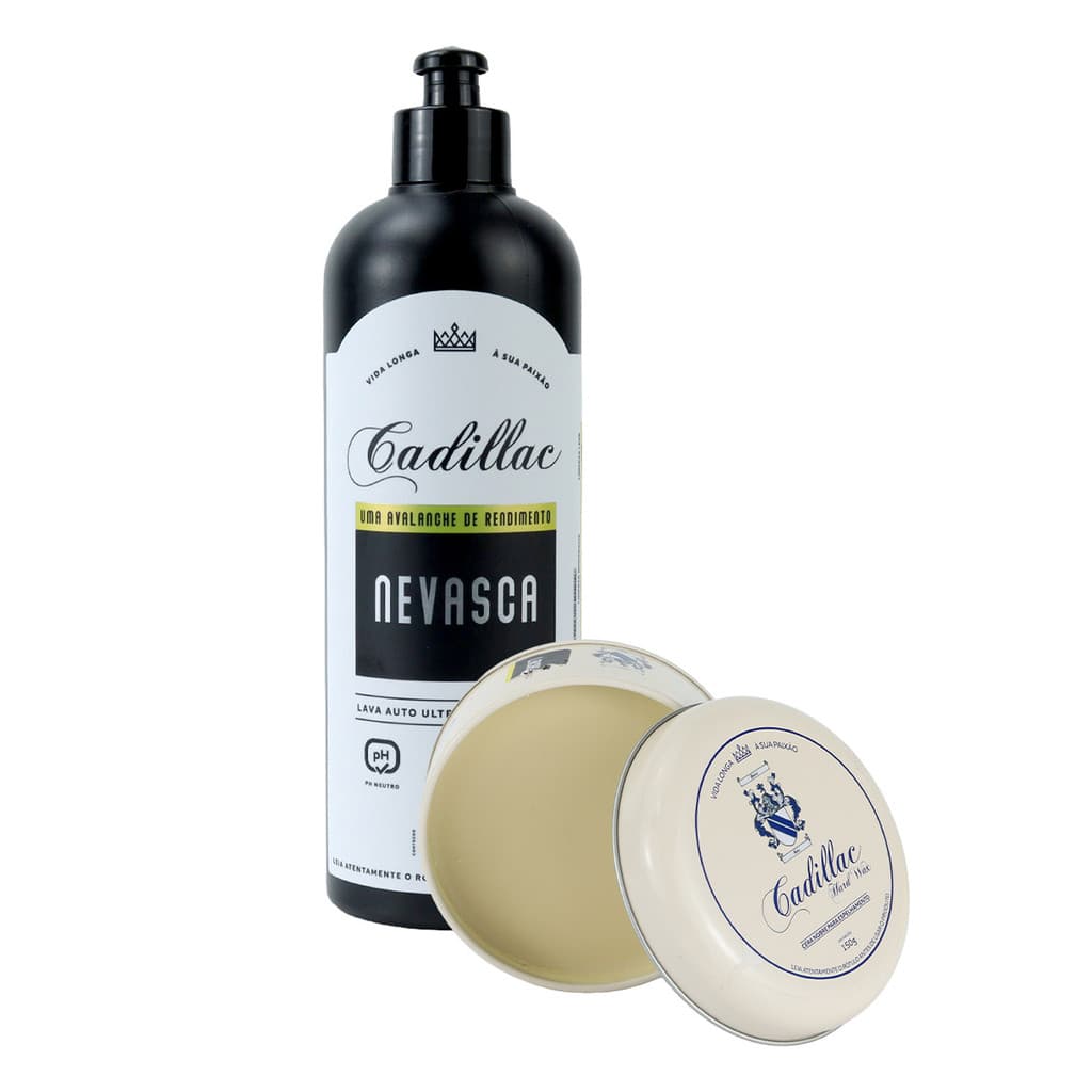 Kit Limpeza Carro Nevasca Ultra Concentrado Hard Wax Cera Carnauba Nobre Cadillac Produtos Detailing